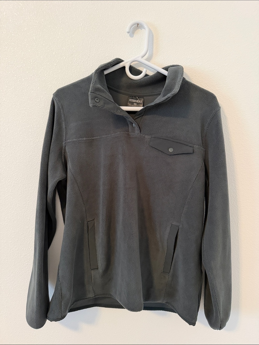 32 Degrees Charcoal Gray Fleece Pullover Hoodie
